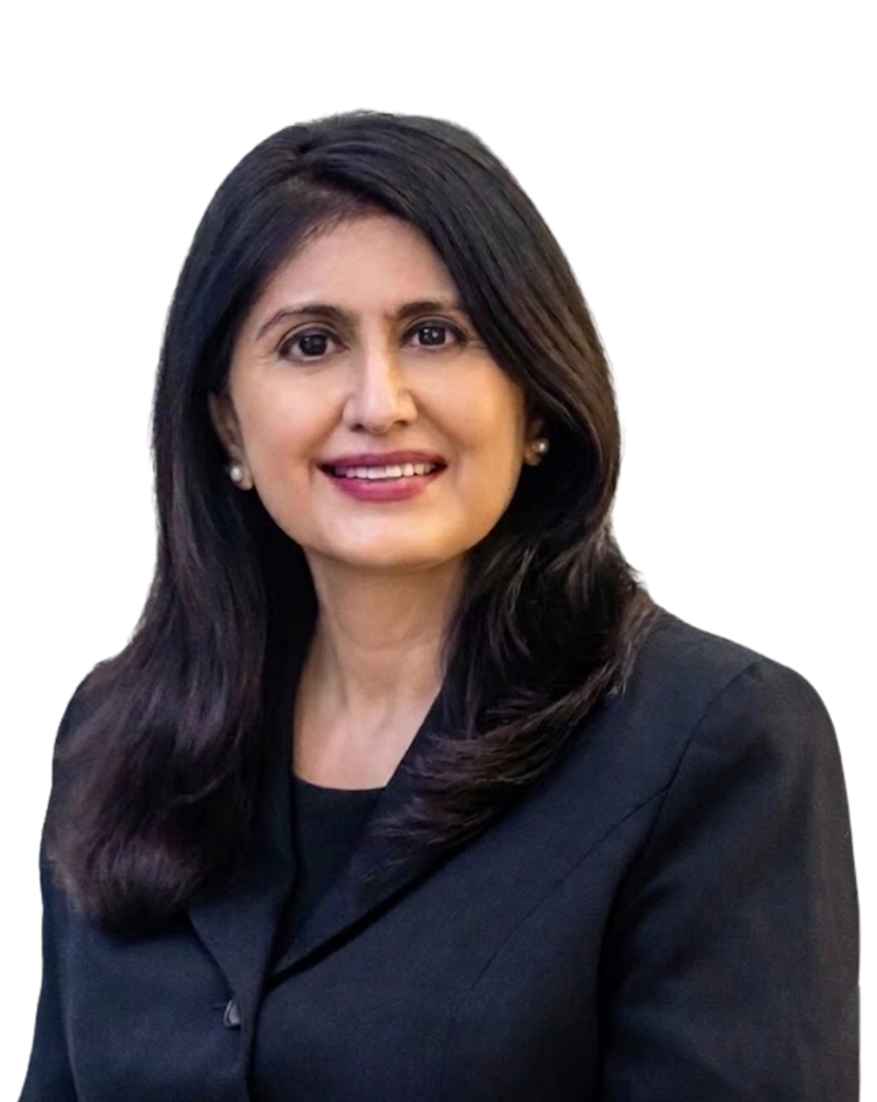 Payal Rajaratnam, Executive Coach, smiling in professional attire